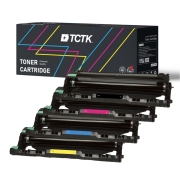 Compatible replacement for Multipack (4) Toners CMYK (Cyan/Magenta/Yellow/Black) Compatible with Brother DCP, HL, MFC - Replaces DR-221 (DR221CL-C) / DR-225 (DR225CL-C) / DR-241 (DR241CL-C)